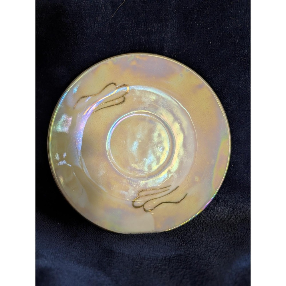 Japanese Iridescent 17pc Tea Set Dragonware Lusterware Moriage Geisha Lithophane - Picture 10 of 16